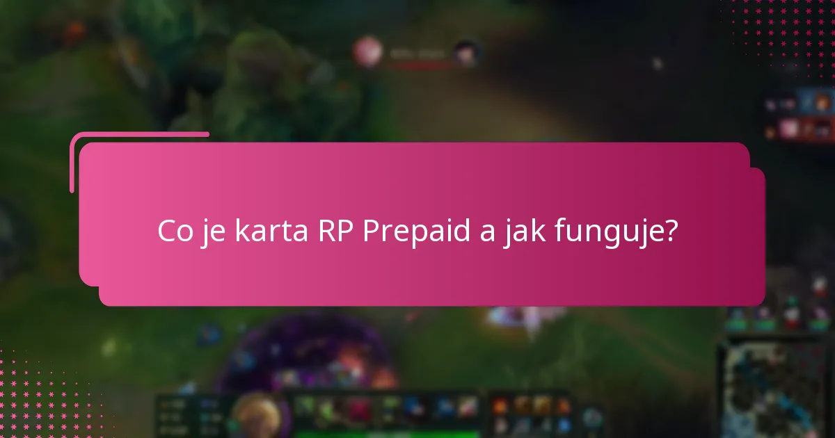 Jak mohu zakoupit kartu RP Prepaid?