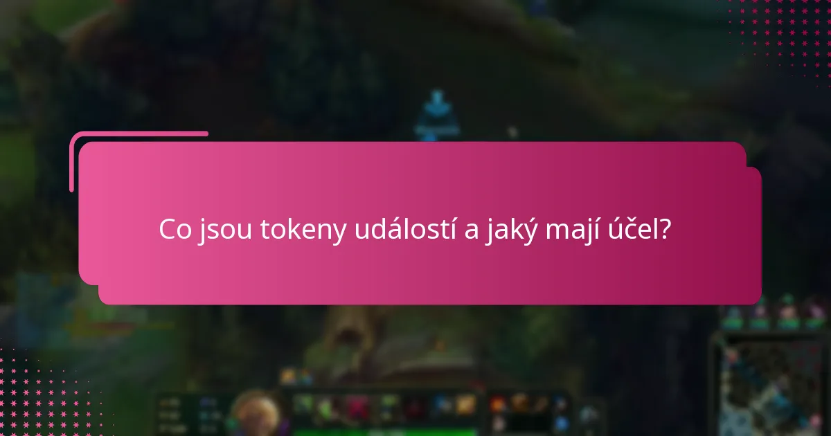 Jak vytvořit tokeny událostí krok za krokem?