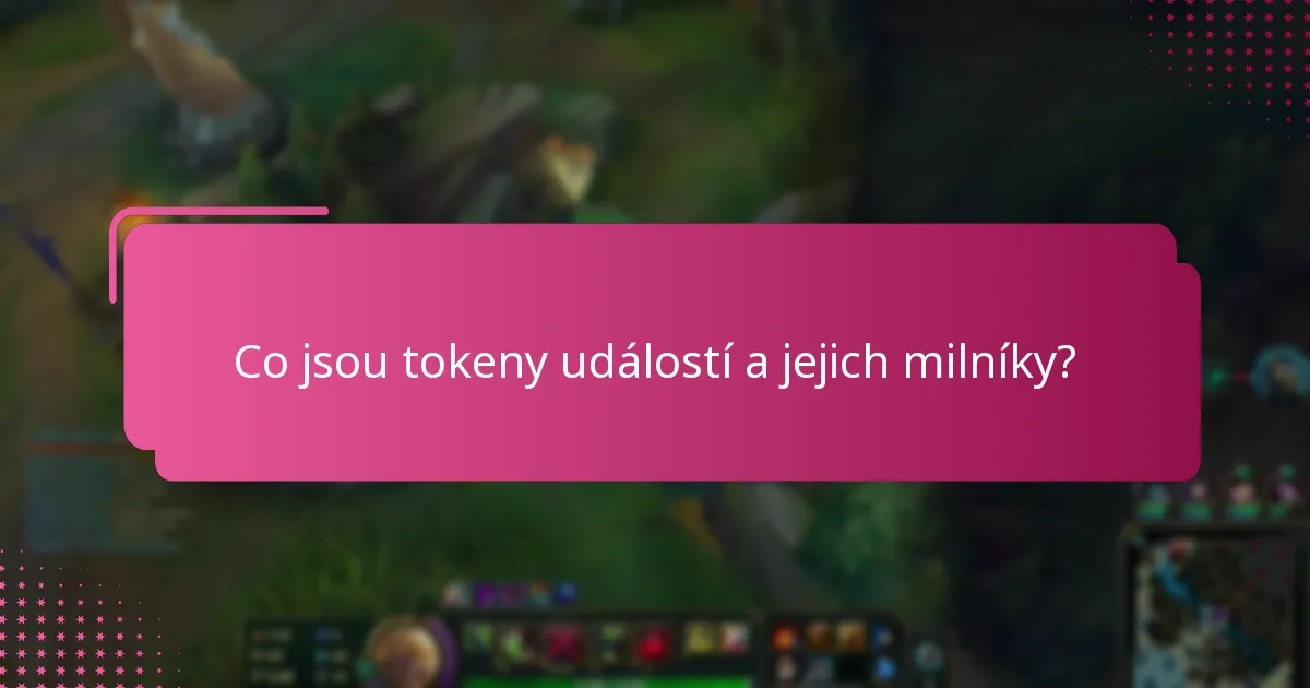 Jaké jsou požadavky na dosažení úspěchů pro milníky tokenů událostí?
