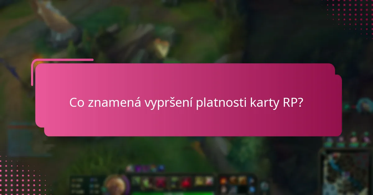 Jak mohu zkontrolovat platnost své karty RP?