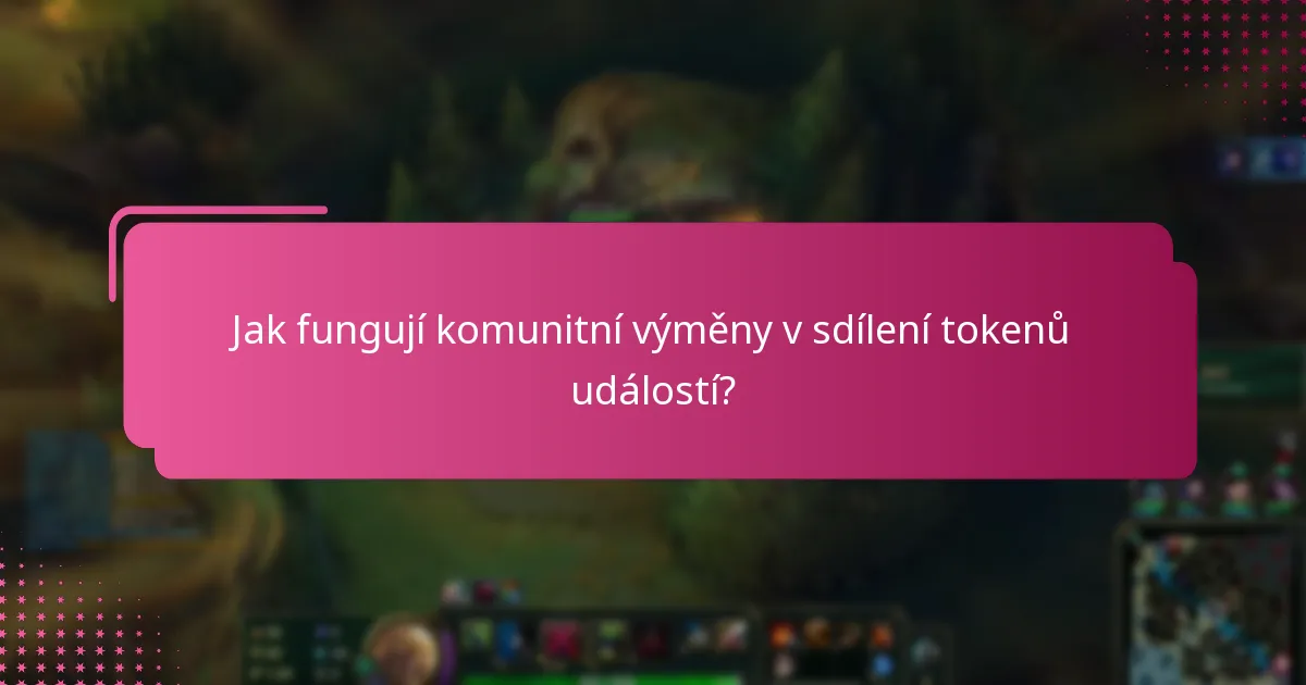 Jaké pokyny by měly být dodržovány pro sdílení tokenů událostí?