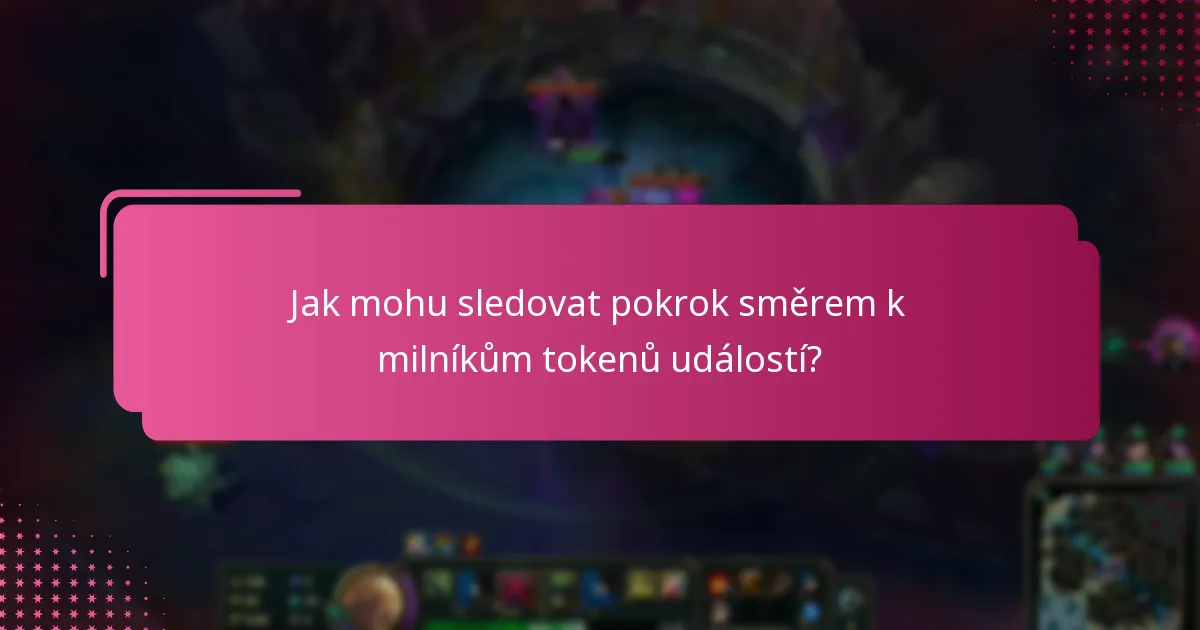 Jak mohu sledovat pokrok směrem k milníkům tokenů událostí?