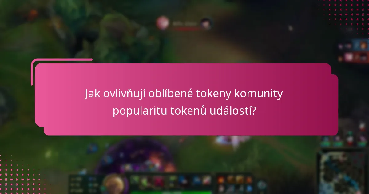 Jaké tokeny událostí získaly uznání v komunitě?