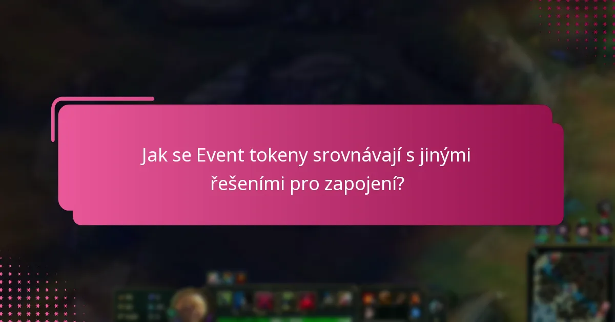 Jaké návrhy mohou zlepšit používání Event tokenů?