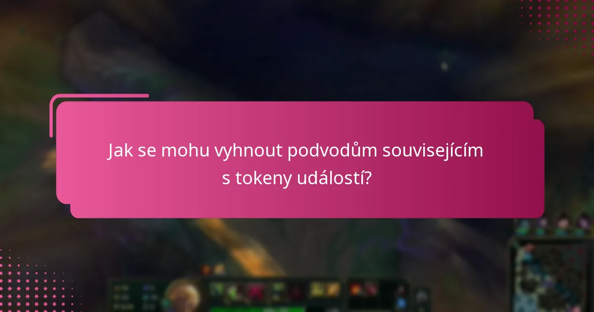 Jak mohu chránit své účty spojené s tokeny událostí?