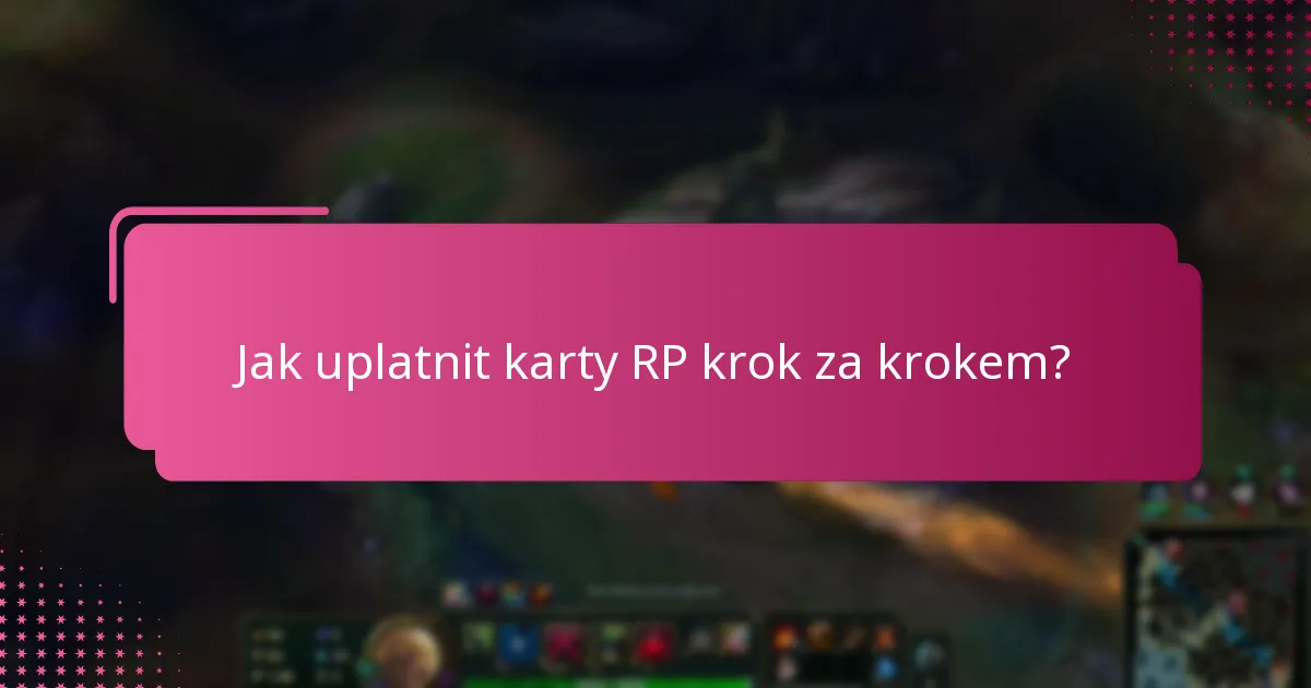 Jaké video průvodce jsou k dispozici pro uplatnění karet RP?