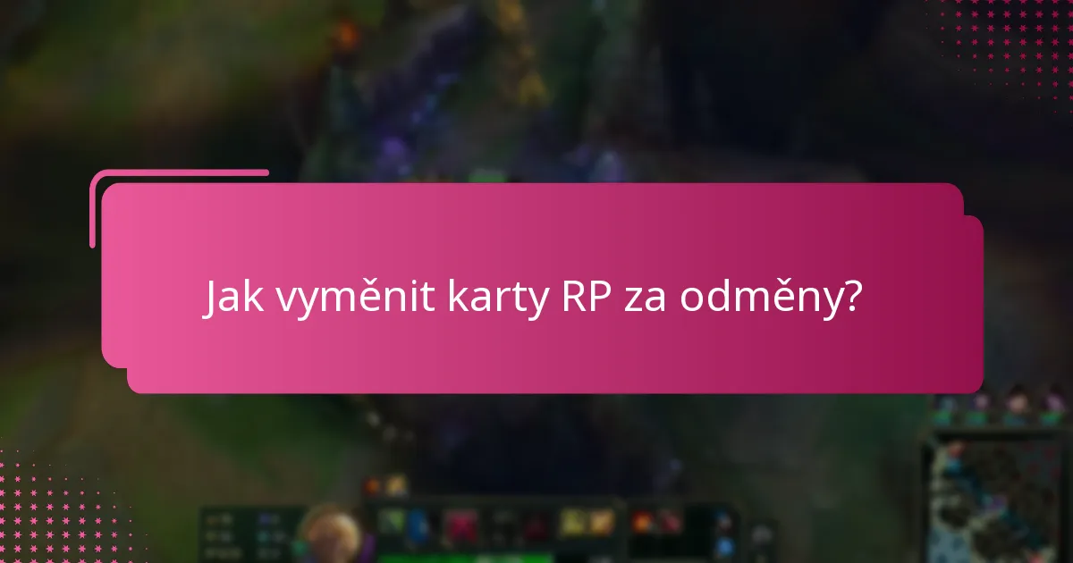 Kde můžete zakoupit karty RP?