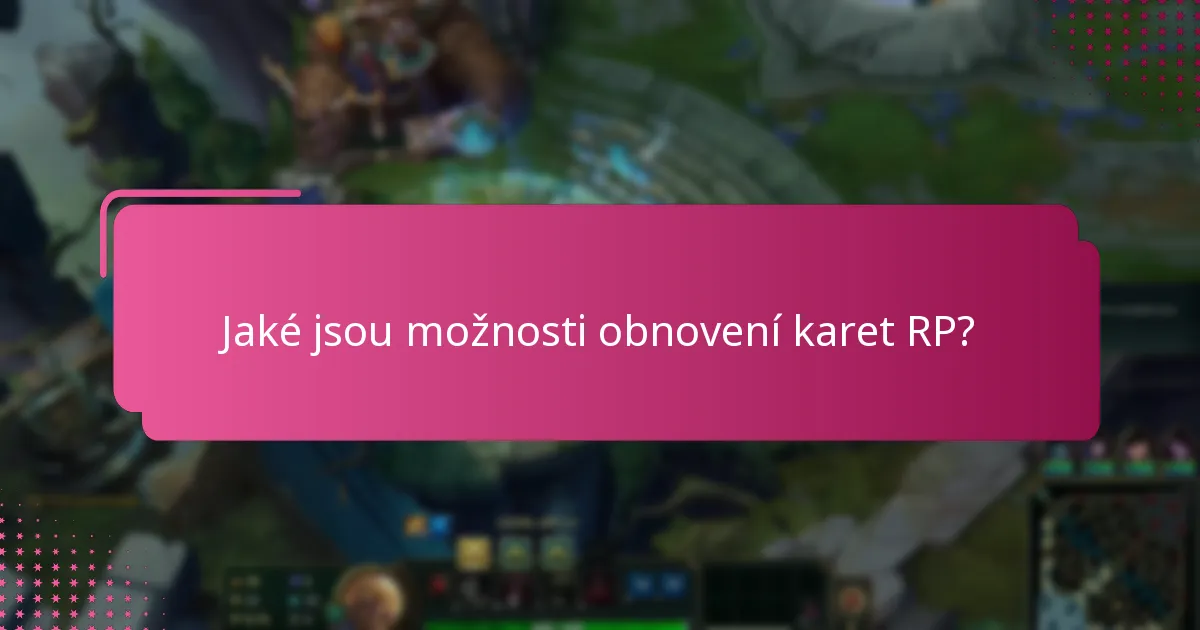 Jaká jsou rizika neobnovení karty RP včas?