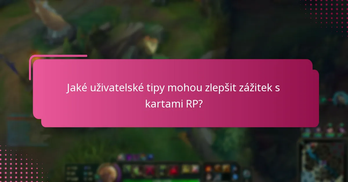 Jaké alternativy existují k kartám RP?